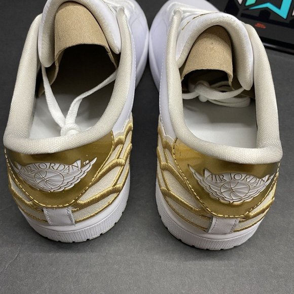 Nike Air Jordan Retro 1 Centre Court Shoes White Gold Brown DQ8577-100 Men’s - Picture 4 of 12